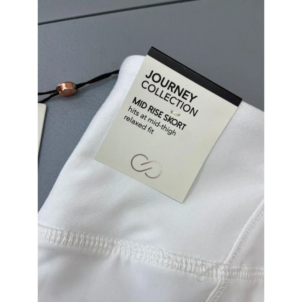 Calia‎ women's XL pure white journey collection mid rise skort athletic golf